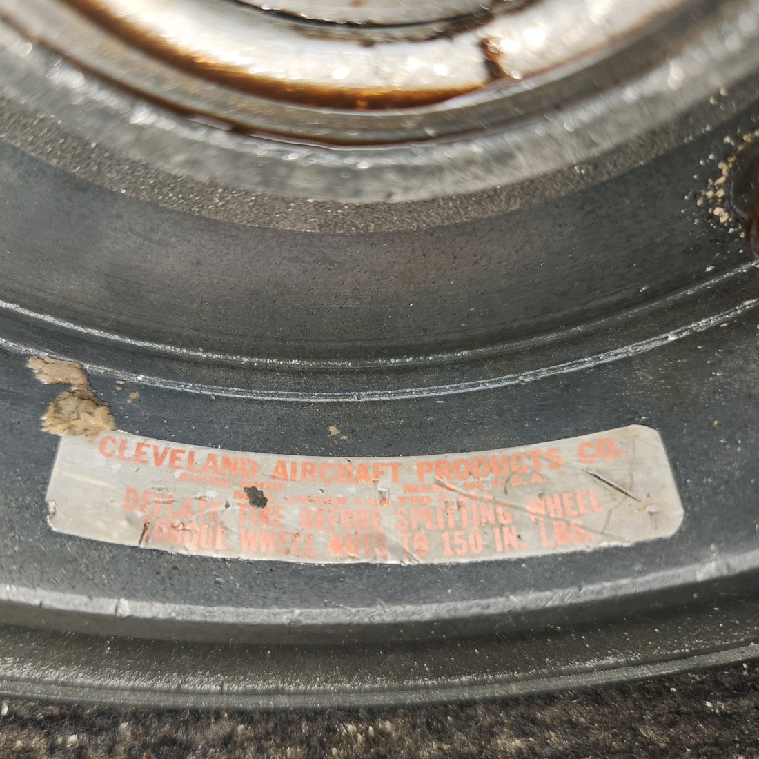 Used aircraft parts for sale, C163001-0103 Cleveland 40-97A cessna 150G Main Wheel Assembly – 6.00-6