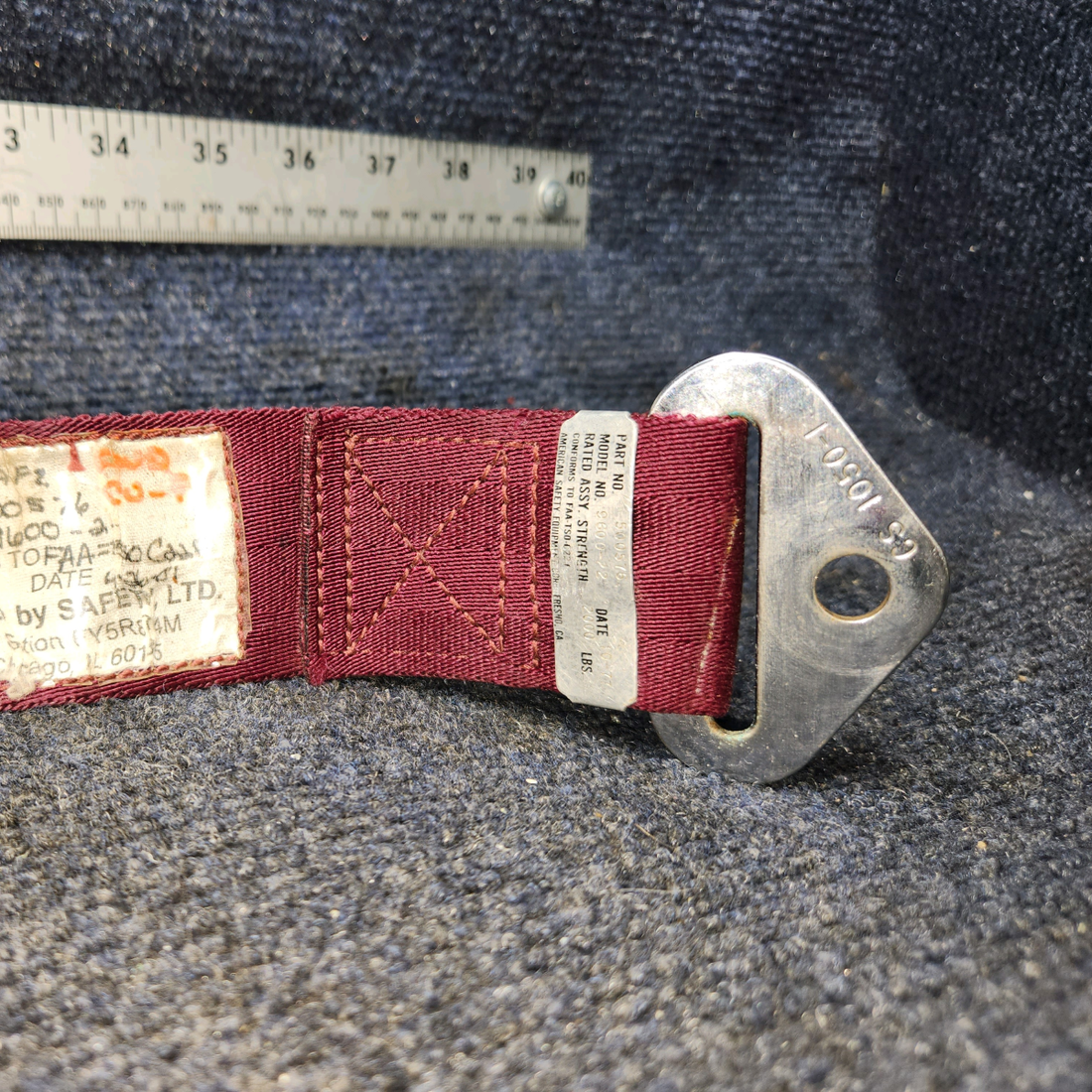 Used aircraft parts for sale, PS50039-4-2A Piper PA32RT-300 Forward Belt Assembly