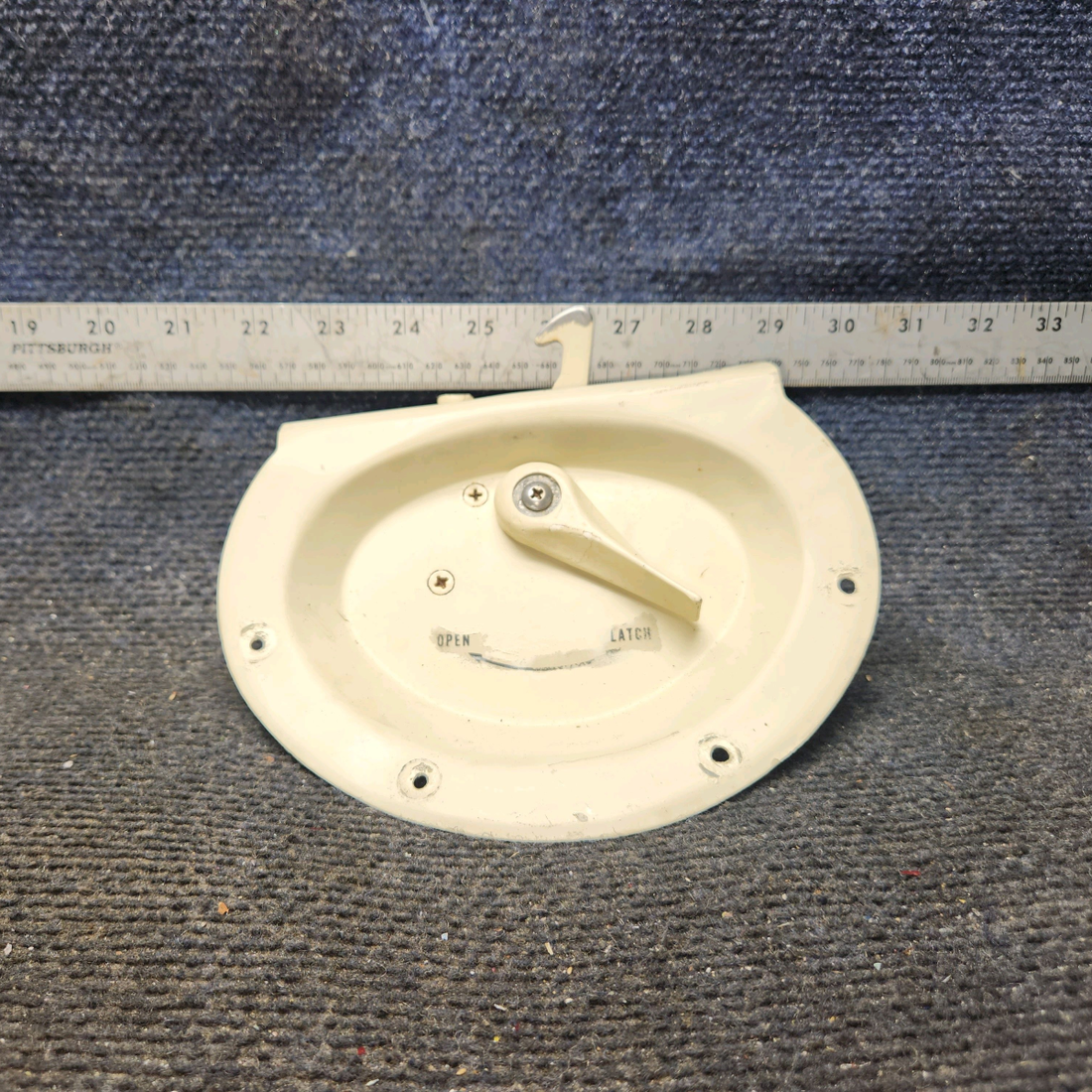 Used aircraft parts for sale, 63034-000 Piper PA-28-140 Cabin Door Latch with Pan