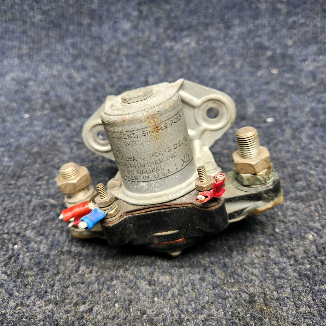 Used aircraft parts for sale, 6041H105A PIPER PA28-140 6041H105A CUTLER HAMMER CURRENT RELAY (VOLTS: 12)