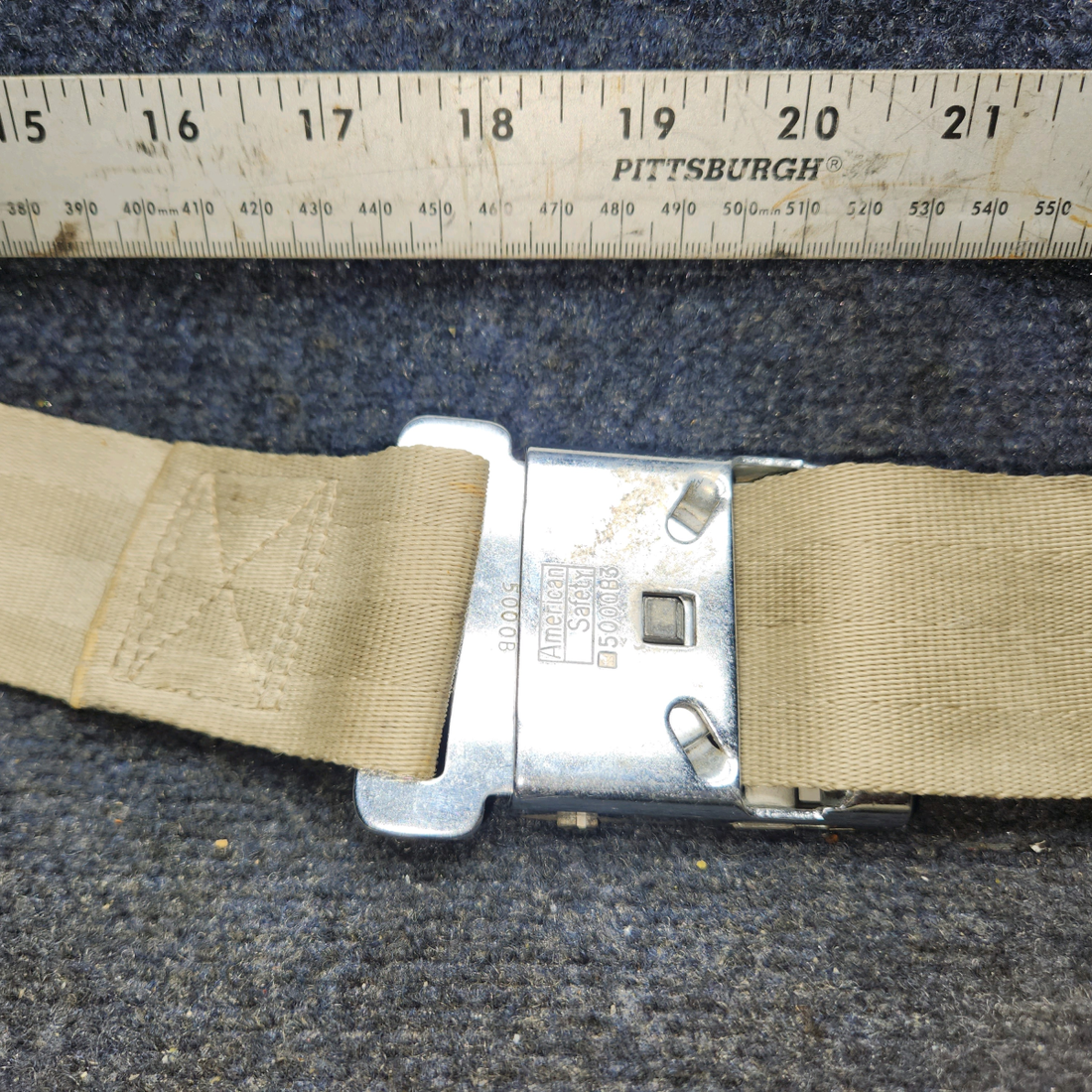 Used aircraft parts for sale, BE-2006 Beechcraft A24R Seatbelt Beige SEE PHOTOS FOR DETAILS"