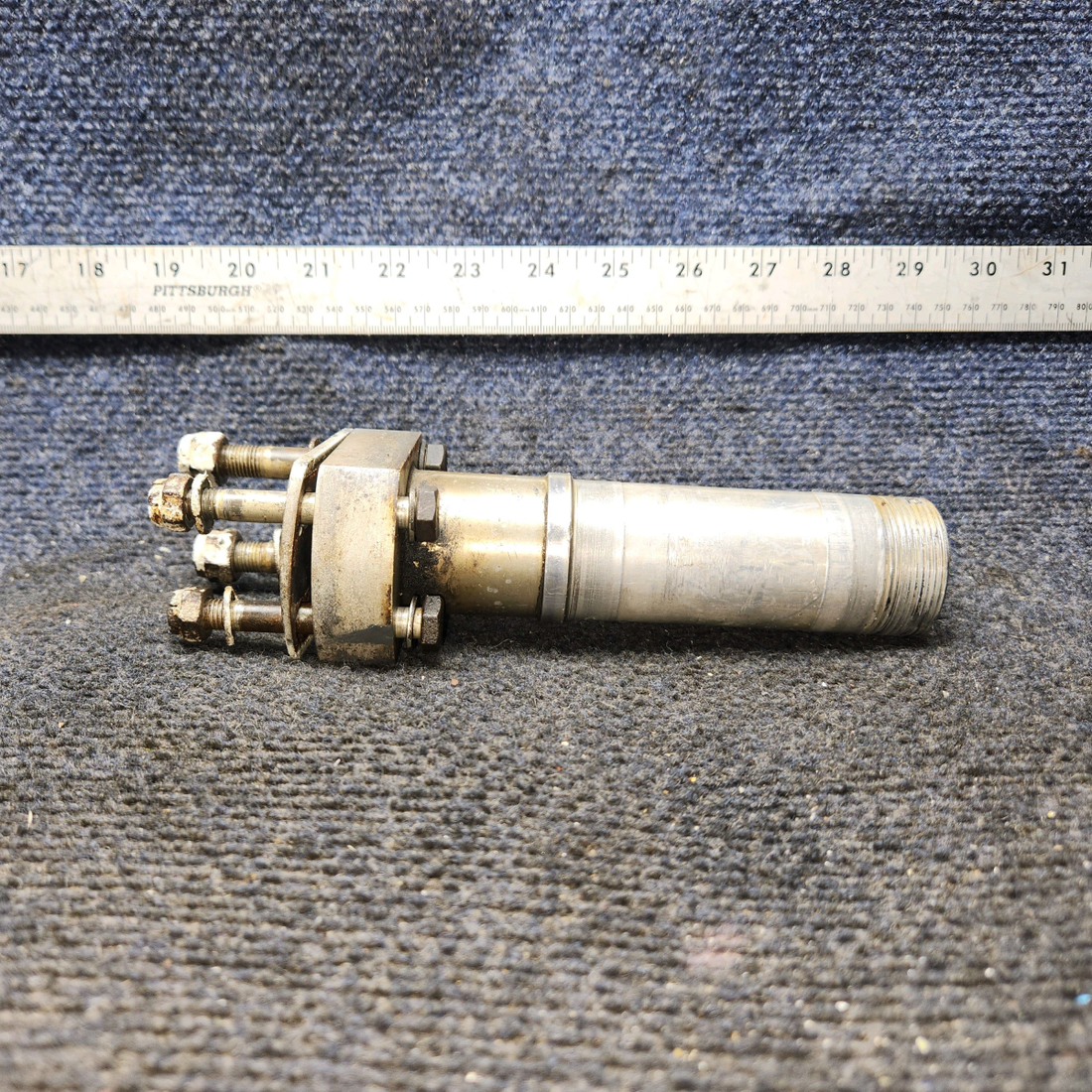 Used aircraft parts for sale, 0541124-1 Cessna 172 Main Landing Gear Aluminum Axle w Shim