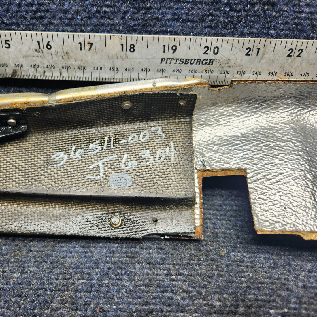 Used aircraft parts for sale, 36511-003 Piper PA28-161 CABIN HEAT DUCT RH CENTER