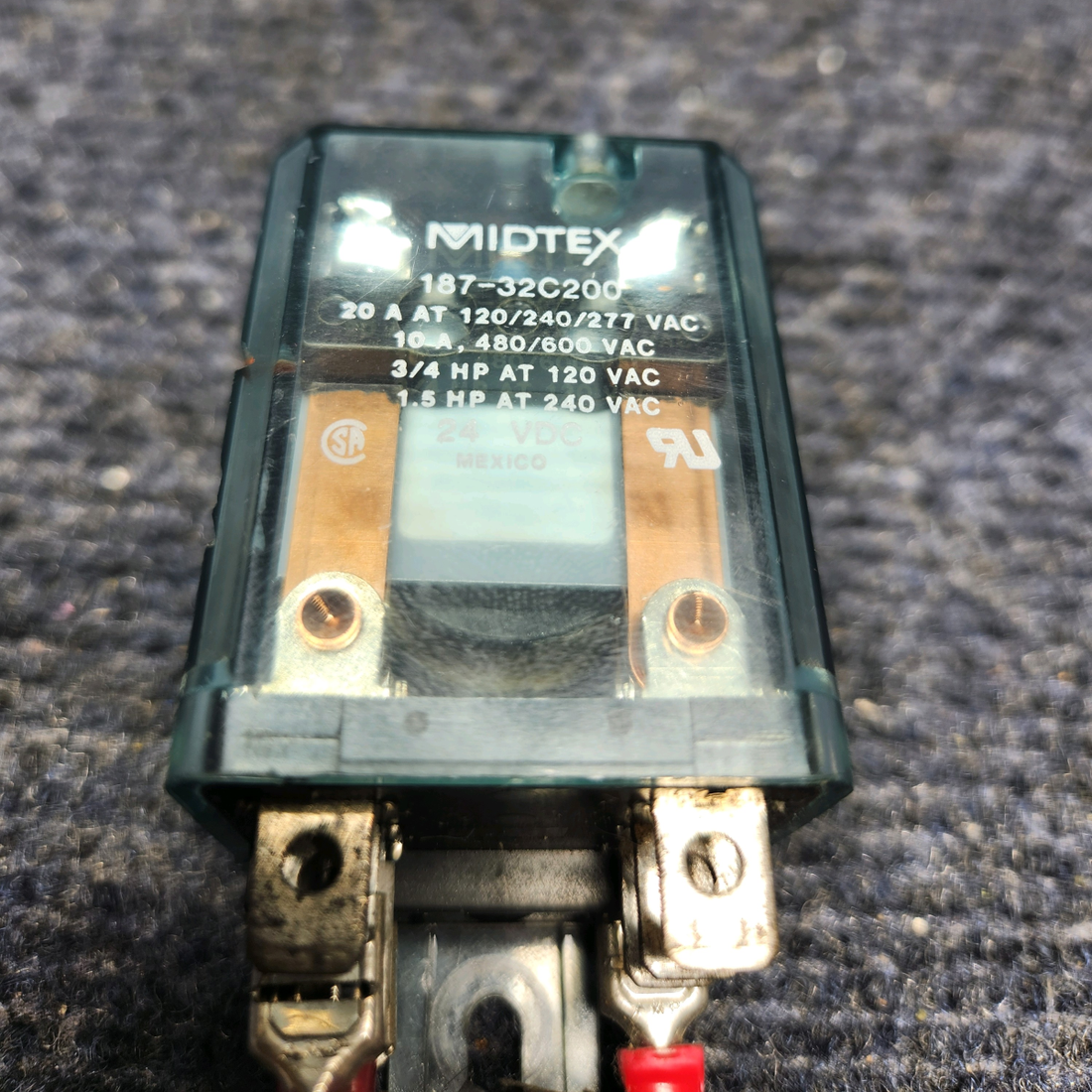 Used aircraft parts for sale, 187-32C200 PIPER PA28-161 Warrior III MIDTEX RELAY (VOLTS: 24)