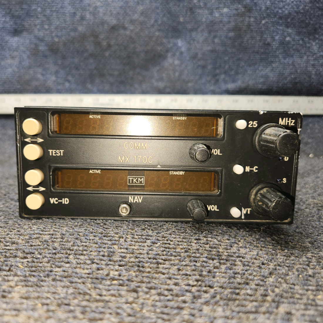Used aircraft parts for sale, TKM MX170C Michel MX170C Cessna 172 Nav/Comm Radio W/ Tray