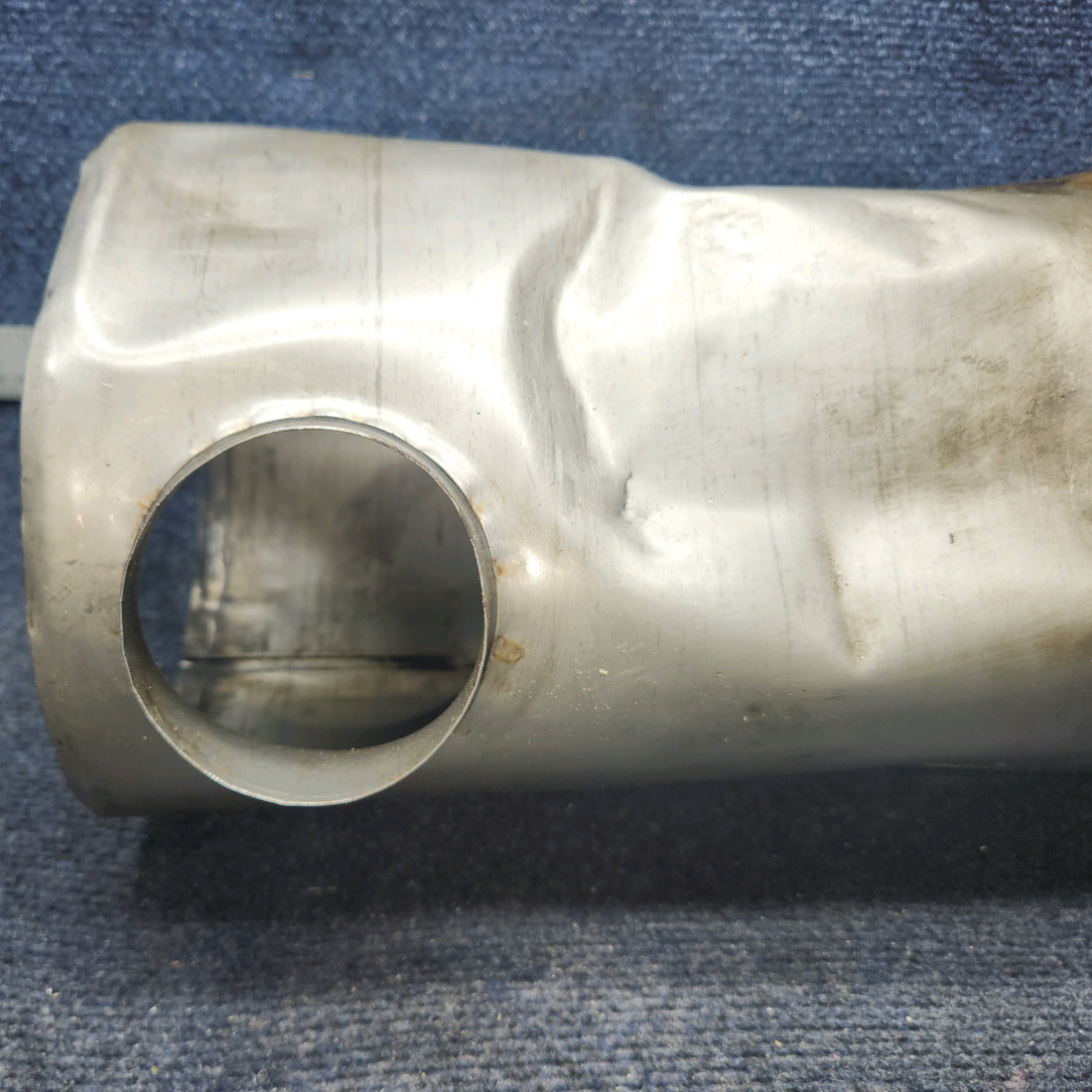 Used aircraft parts for sale, 0554001-1 CESSNA 172K MUFFLER SHROUD ASSEMBLY- BENT -  EASY TO REPAIR - "SEE PHOTOS"