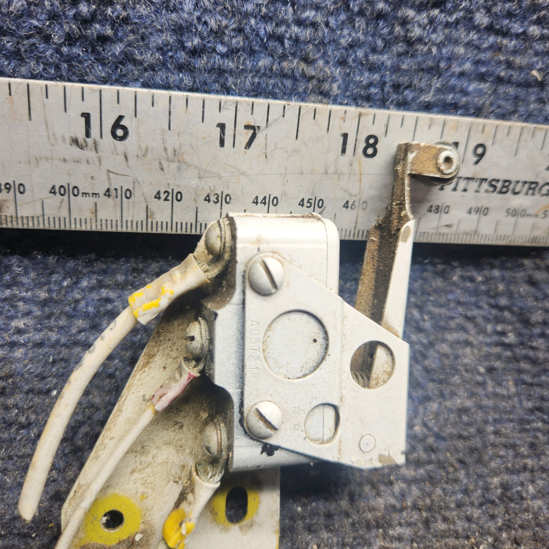 Used aircraft parts for sale, 45-361117-1 Beechcraft 35-33 Flap Limit Down Switch with Bracket