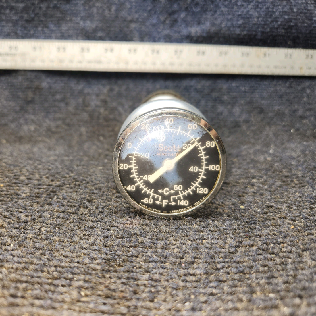 Used aircraft parts for sale, C668507-0101 Cessna 182G Outside Air Temperature Indicator with Air Vent