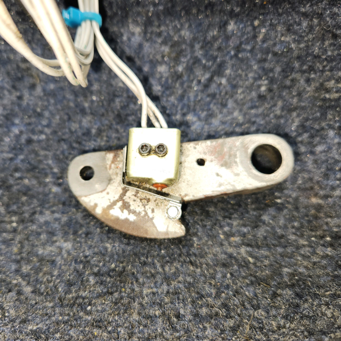 Used aircraft parts for sale, 169-820036-19 Beechcraft A24R Nose Gear Retract Hook W Micro switch