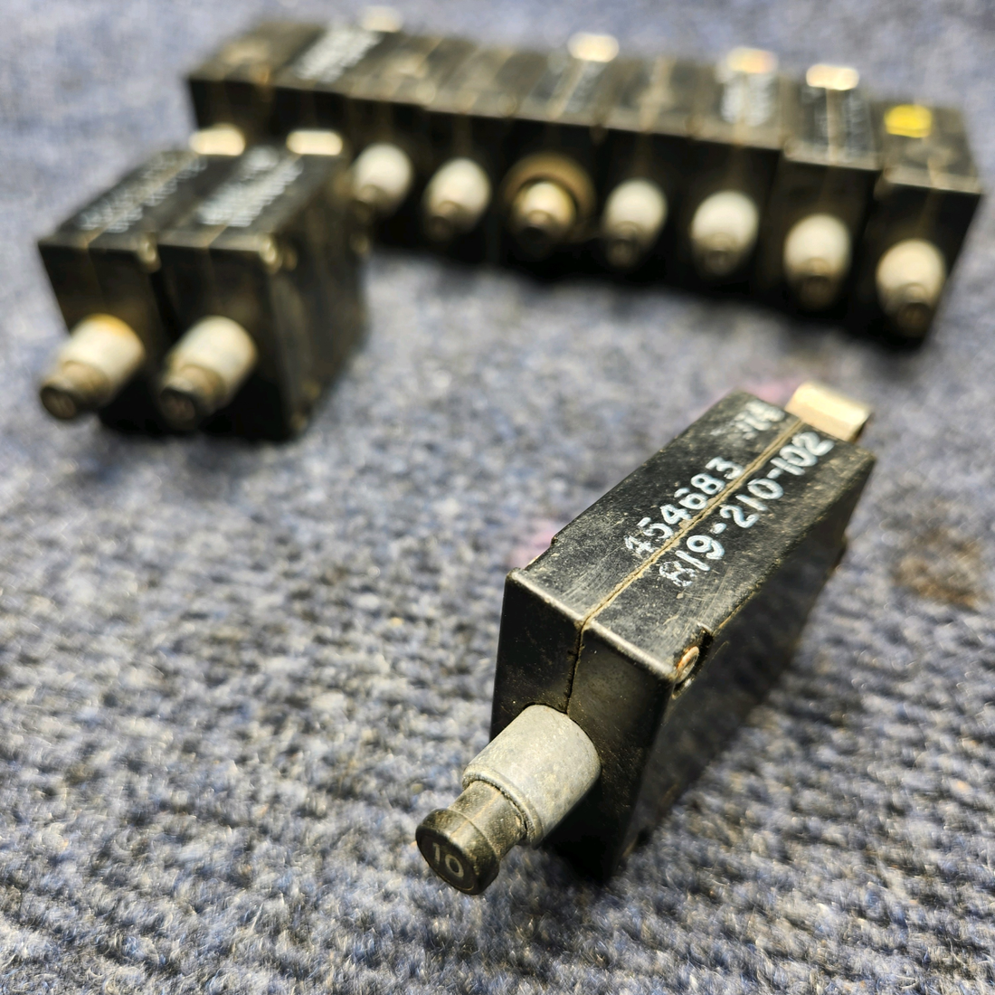 Used aircraft parts for sale, 823-210-102 Piper pa-31T AMF BREAKER10 AMP " PRICE PER EACH"