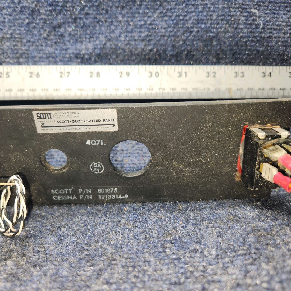 Used aircraft parts for sale, 1213364-3, 1213314-9 Cessna 182P Panel Assy with Switches