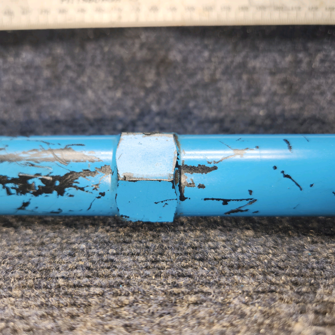 Used aircraft parts for sale, 75736 Lycoming O-320 Piper PA28-140 Oil Level Gage tube 12.25" Long / 11.5" From Base