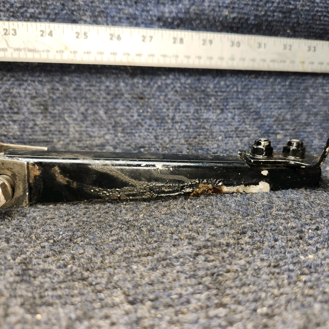 Used aircraft parts for sale, 96-950002-73 BEECHCRAFT 95-55B Exhaust Channel with Clamp/Bracket