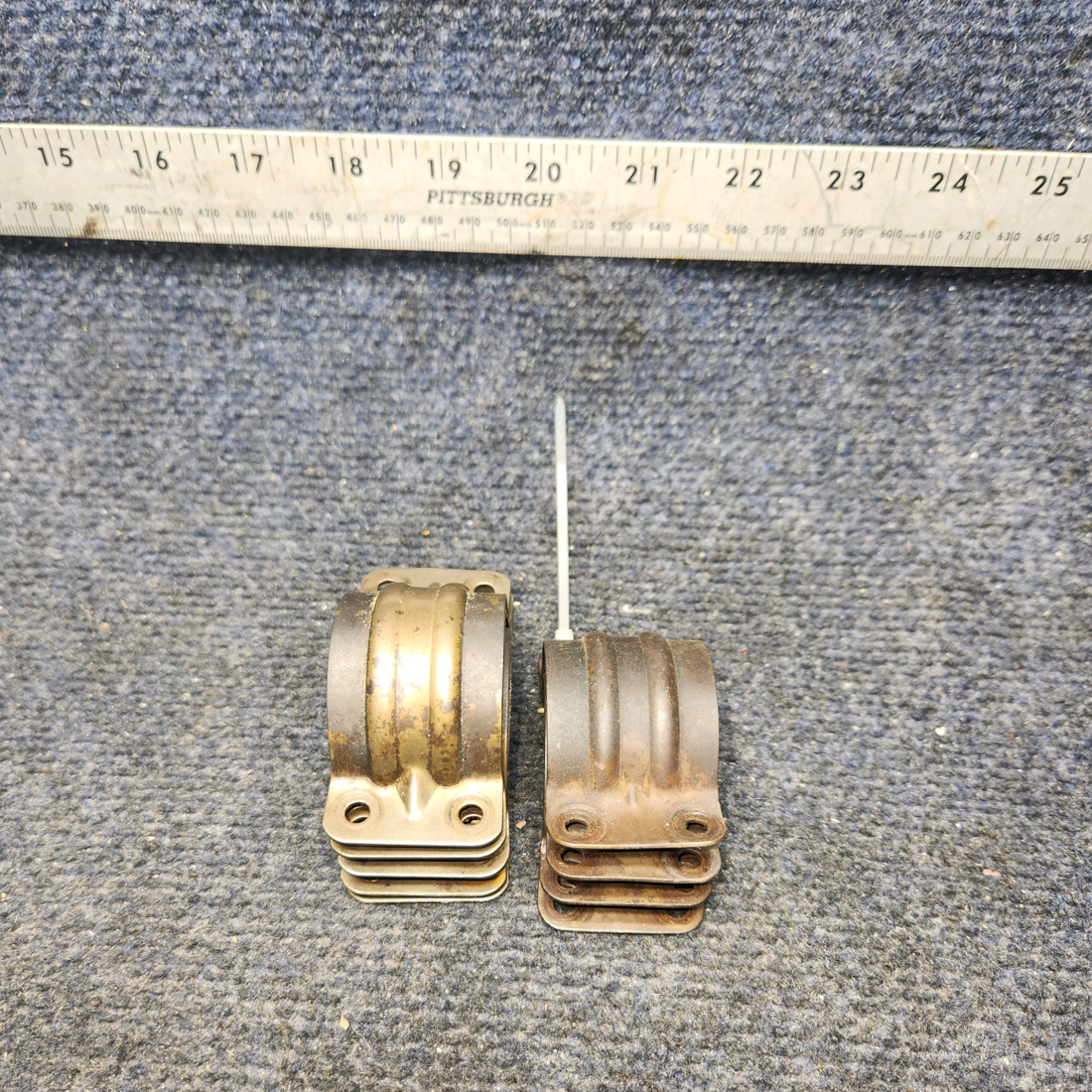 Used aircraft parts for sale, 099005-401 Lycoming IO-360 Beechcraft A24R Exhaust Bead Clamp "PRICE PER EACH SET OF 2 TWO VALVES"