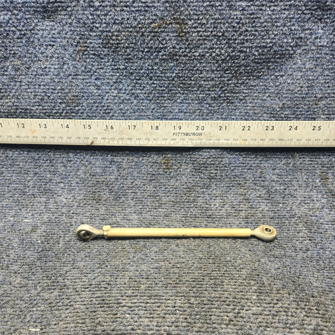 Used aircraft parts for sale, 169-524013-37 Beechcraft A23A Musketeer Custom III RUDDER PEDAL CONTROL ROD INTERCONNECT FWD