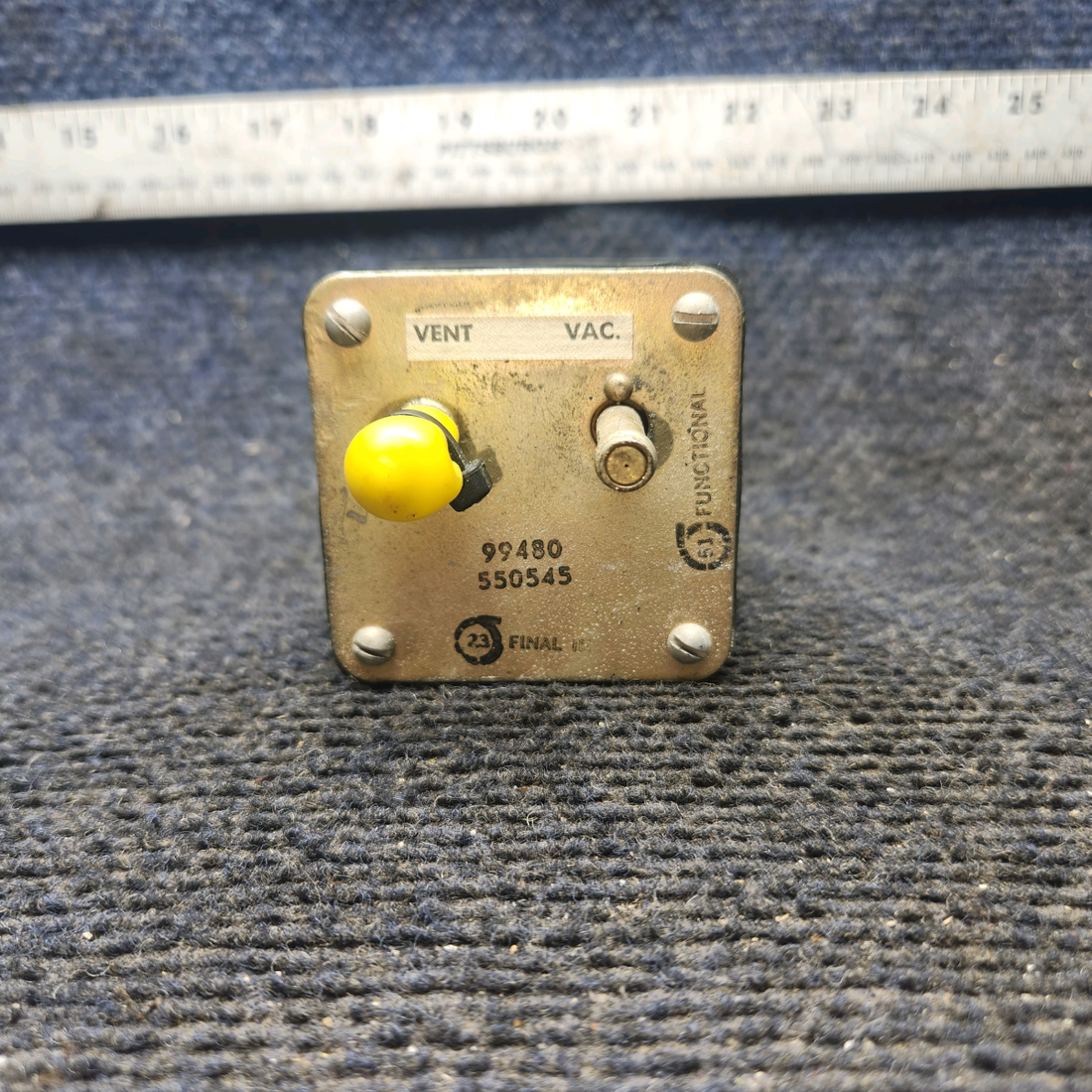 Used aircraft parts for sale, 1G10-1 Airborne Piper PA28-140 Vacuum Gage