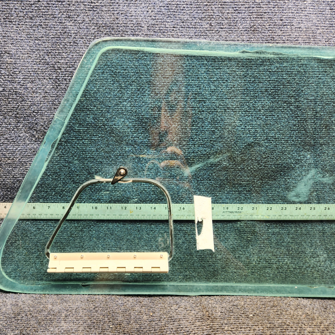 Used aircraft parts for sale, 20923-011 PIPER PA-24-250 Cabin Door Window with Cutout And Storm Window.
