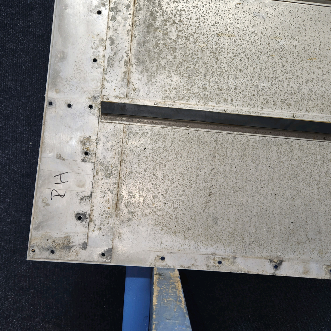 Used aircraft parts for sale, 0523521-18 Cessna 172E Fuel Tank Cover with Indent RH