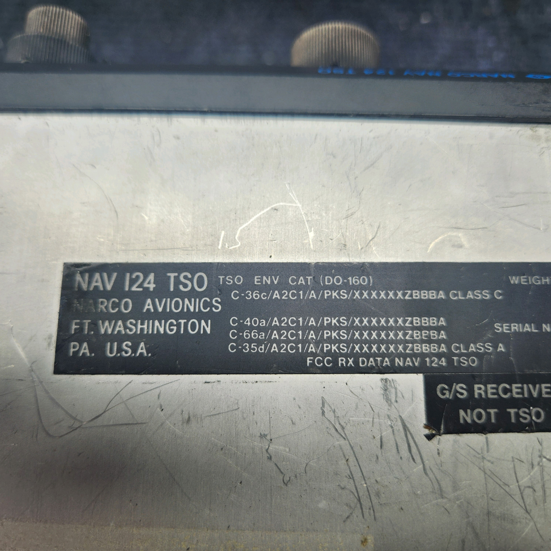 Used aircraft parts for sale, Narco Nav 124 /ID-124 Narco ID-124 MOONEY M20J NARCO NAV RECEIVER AND INDICATOR ID-124 RACK-CONNECTOR