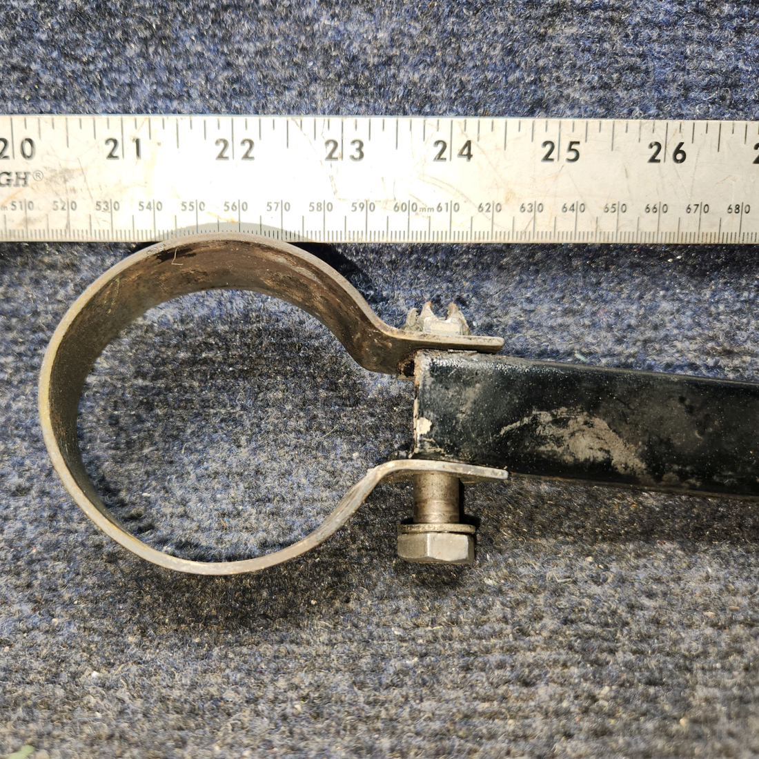 Used aircraft parts for sale, 96-950002-73 BEECHCRAFT 95-55B Exhaust Channel with Clamp/Bracket