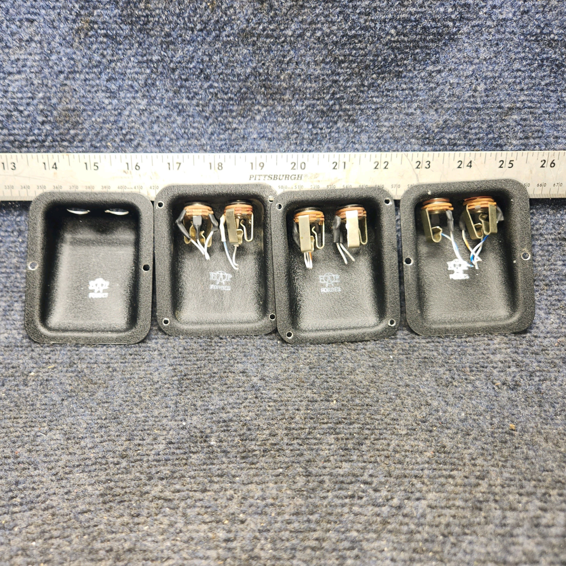 Used aircraft parts for sale, Jack Mount Beechcraft A24R Mic or Phone Jack Mount 2 Hole- "SET OF FOUR"