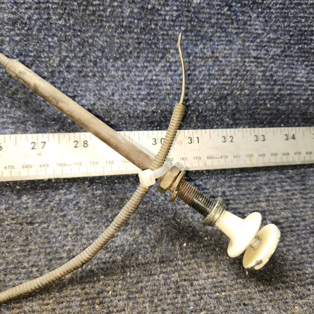Used aircraft parts for sale, S1241-4 Cessna 182G Control Assembly Cabin Air (32.5" long)