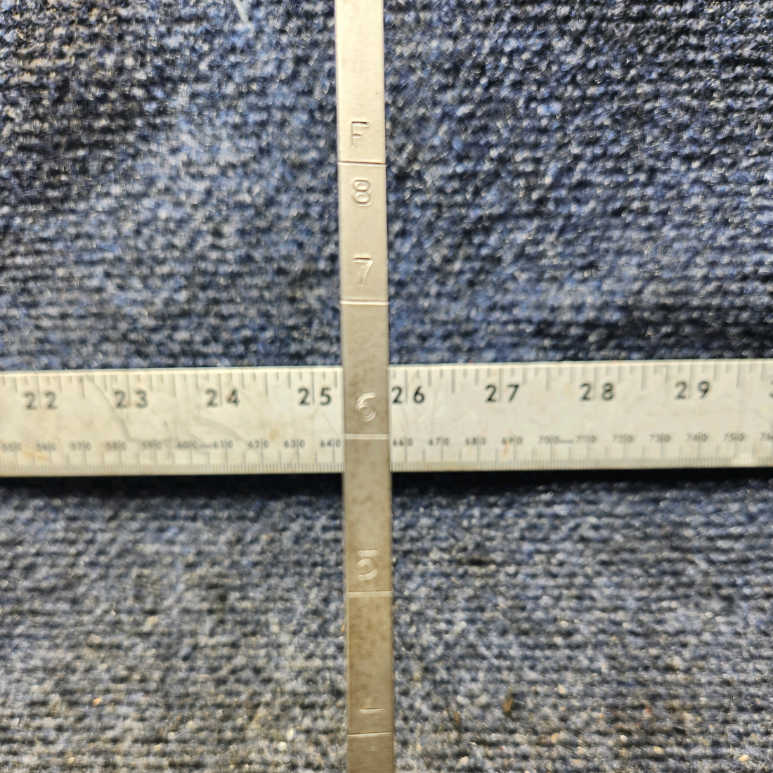 Used aircraft parts for sale, 539779 Continental O-300 Cessna 172 Engine Oil Dipstick 8 QTS.