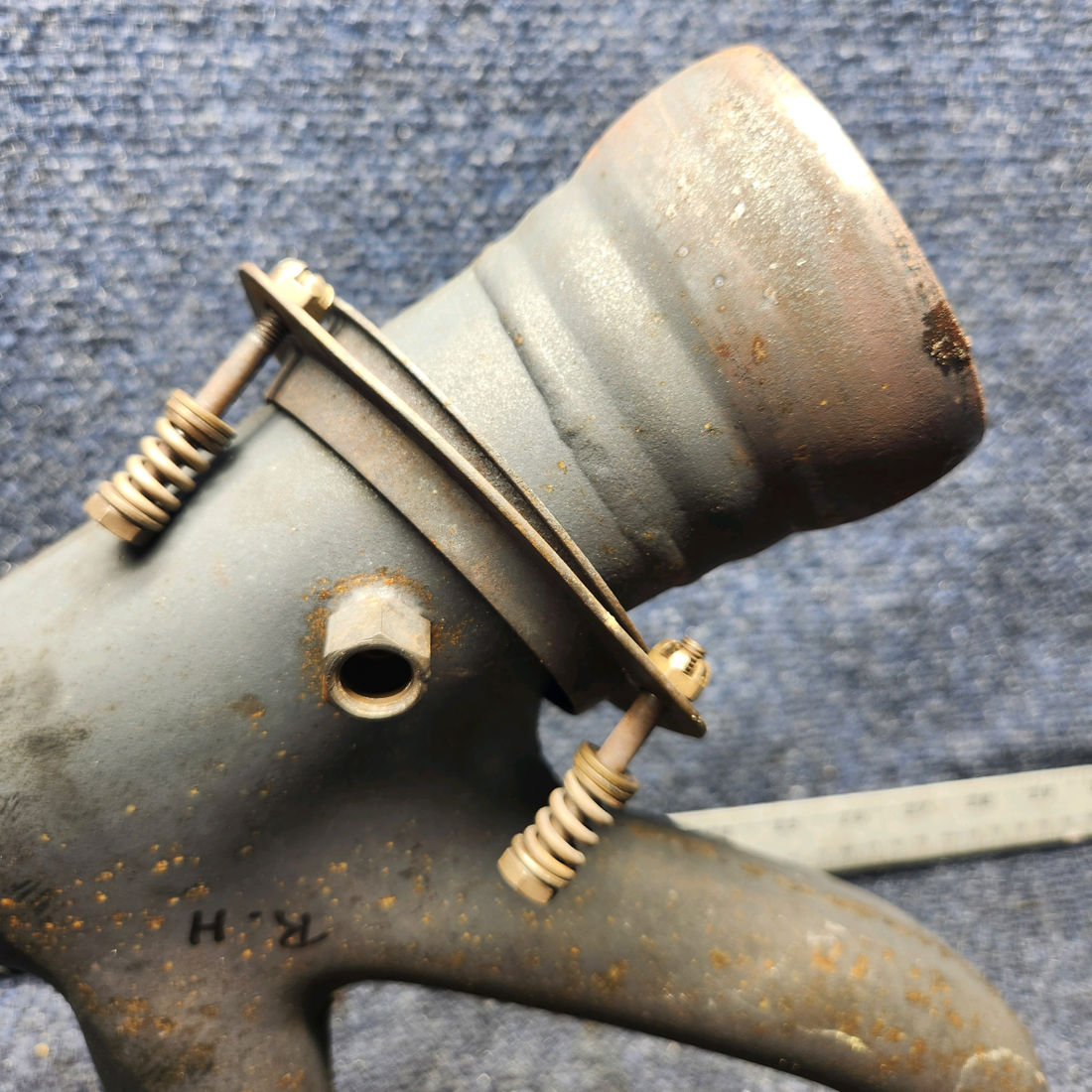 Used aircraft parts for sale, 35-950116 Beechcraft F33A EXHAUST STACK ASSEMBLY RH W/ PROBE HOLES