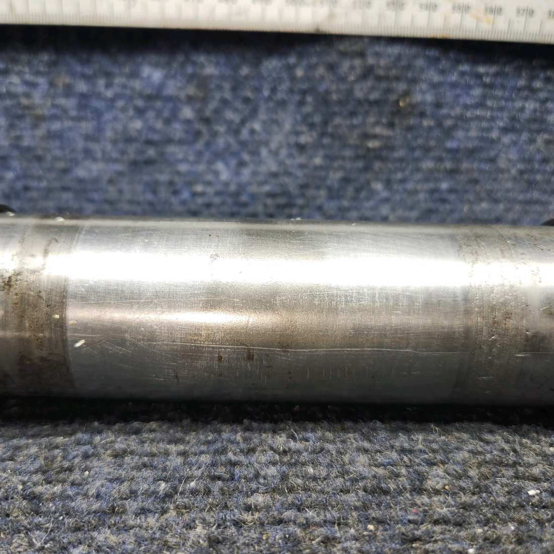 Used aircraft parts for sale, 86062-086 / 20825-000 PIPER PA-24-250 Landing Gear Wheel Axle Tube Assembly w Spacers & Ferrules