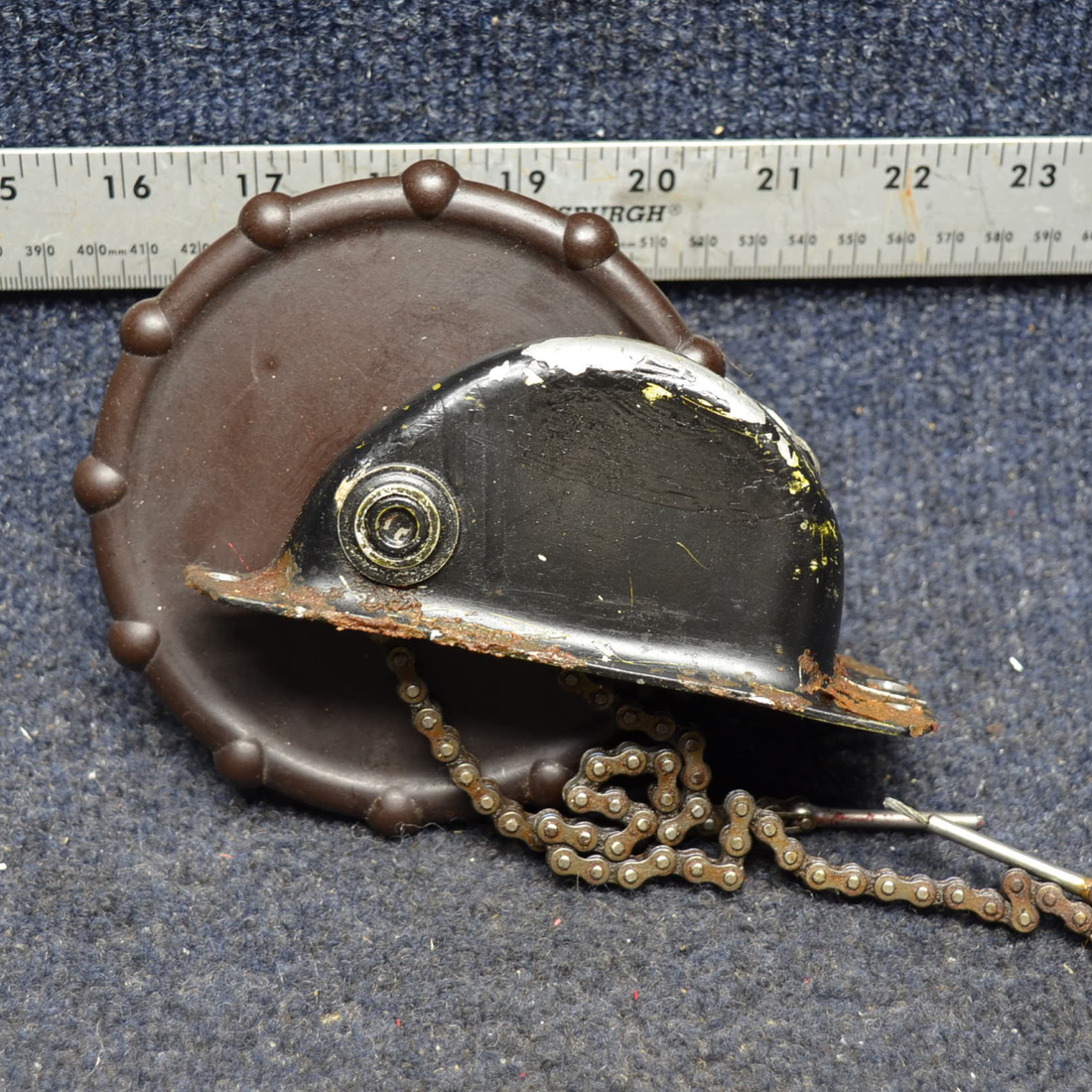Used aircraft parts for sale, 0510127 Cessna C175 ELEVATOR TAB CONTROL WHEEL W/ COVER AND INDICATOR