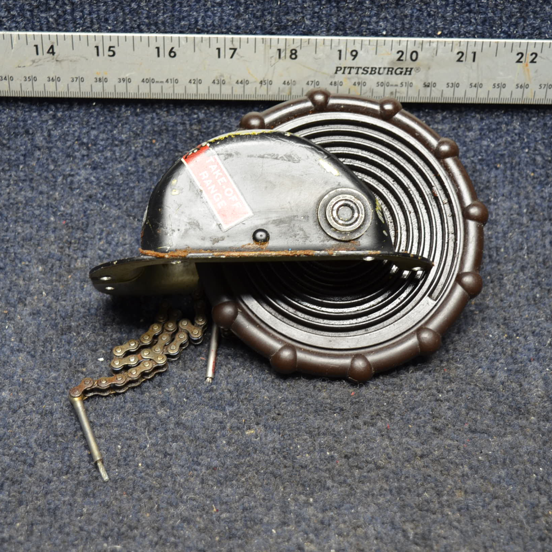 Used aircraft parts for sale, 0510127 Cessna C175 ELEVATOR TAB CONTROL WHEEL W/ COVER AND INDICATOR