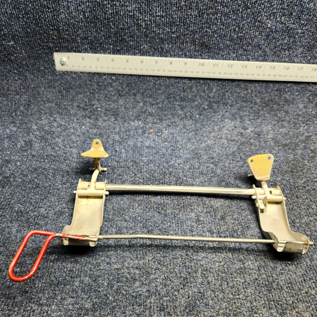 Used aircraft parts for sale, 35-415312-1 BEECHCRAFT F35 CABIN WINDOW HANDLE LH W/ PIN, SUPPORT, & LINKS