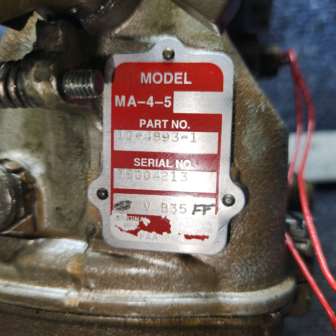 Used aircraft parts for sale, 10-4893-1 Marvel Schebler Cessna 182G Carburetor