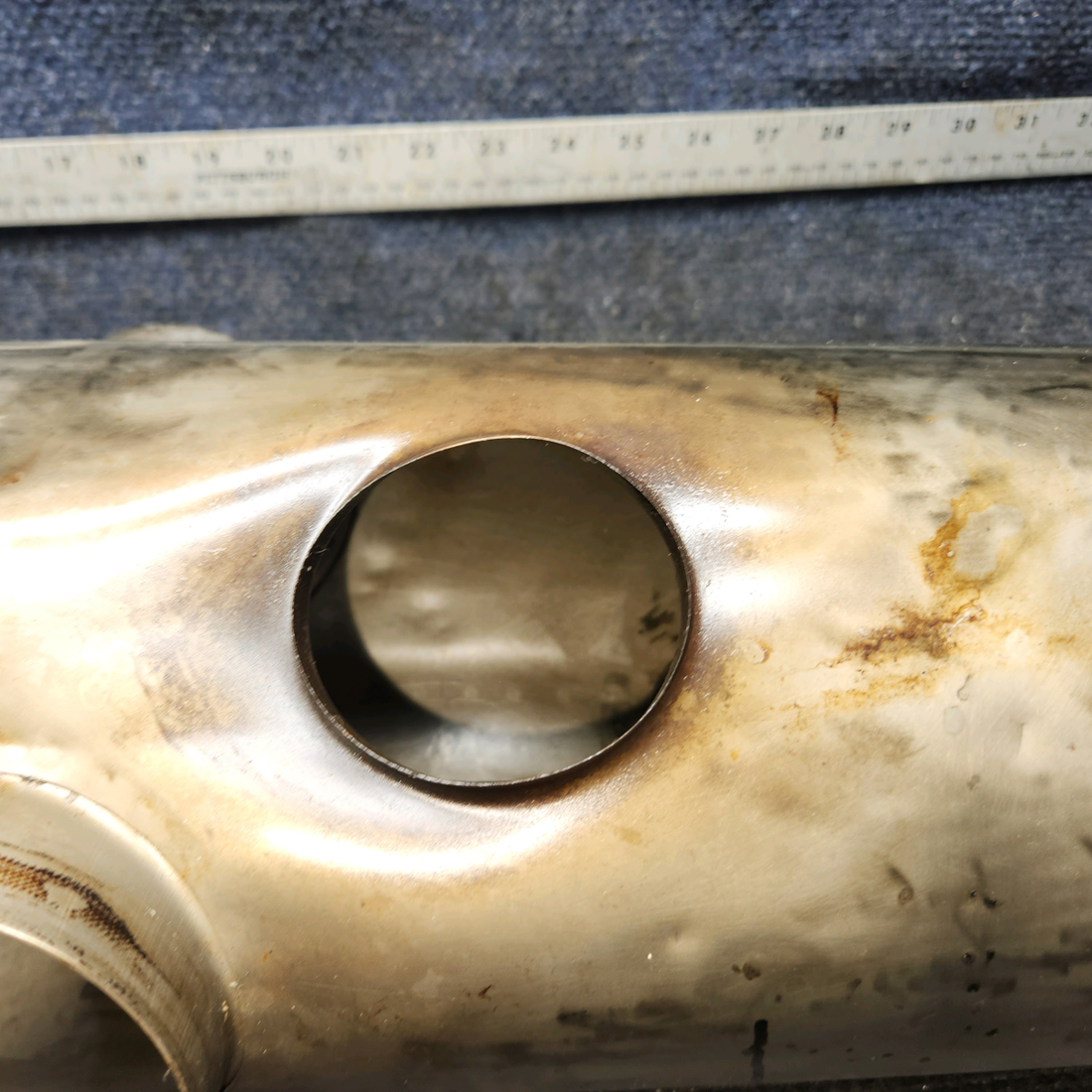 Used aircraft parts for sale, 0550176-38 Cessna 172E Exhaust Muffler Shroud RH