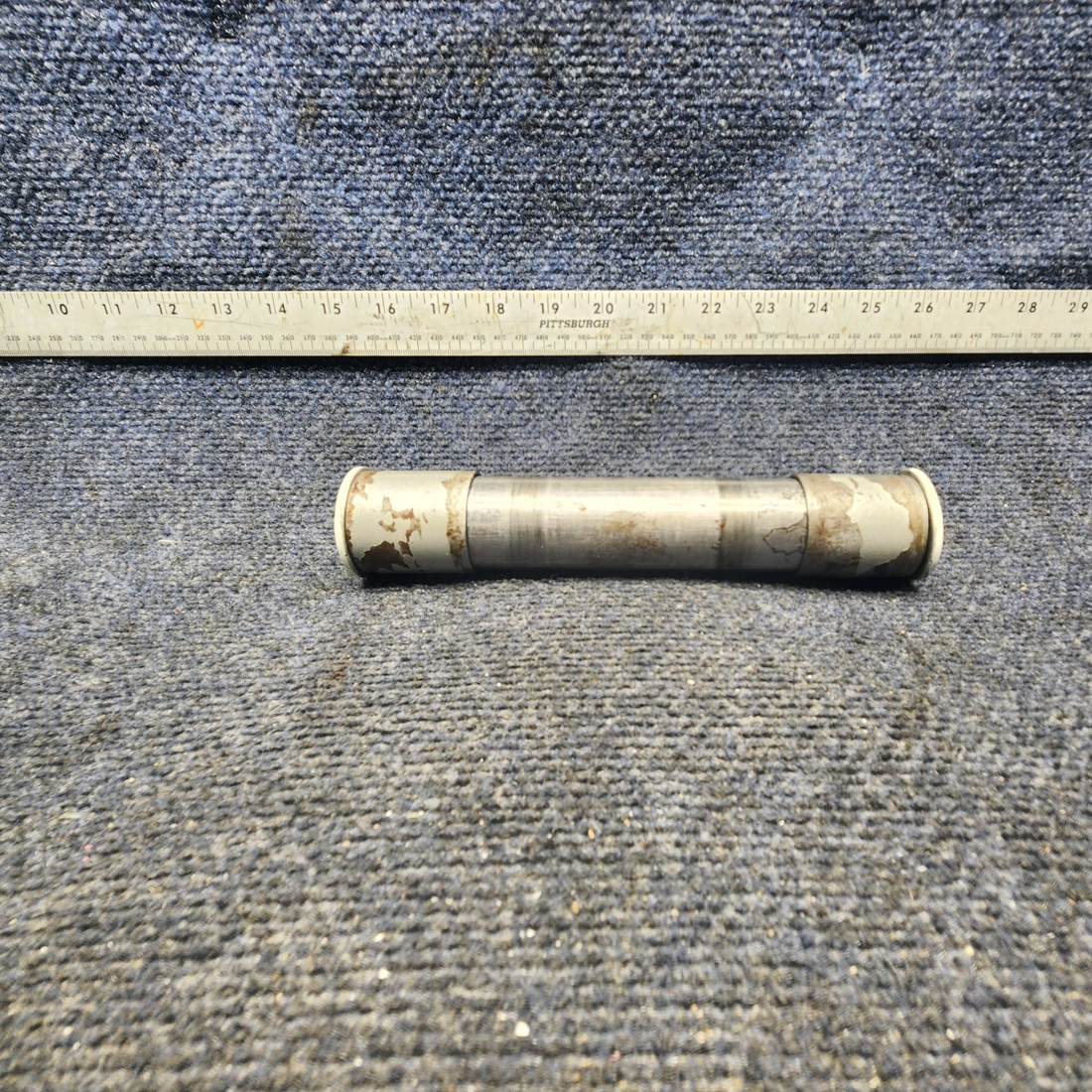 Used aircraft parts for sale, 86062-086 / 20825-000 PIPER PA-24-250 Landing Gear Wheel Axle Tube Assembly w Spacers & Ferrules