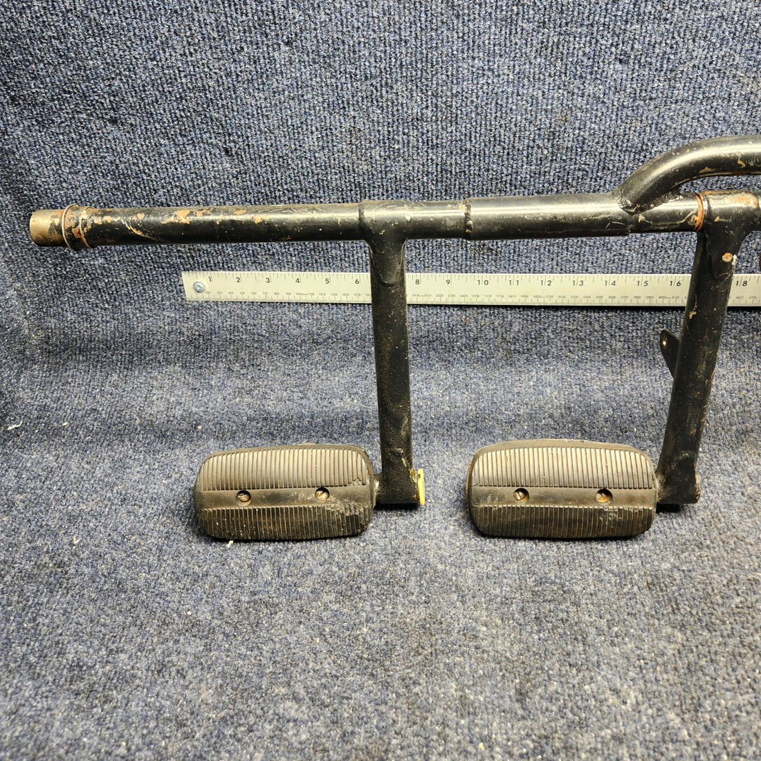 Used aircraft parts for sale, 63459-12 PIPER PA28-140 RUDDER PEDAL ASSY COMPLETE WITHOUT TOE BRAKES