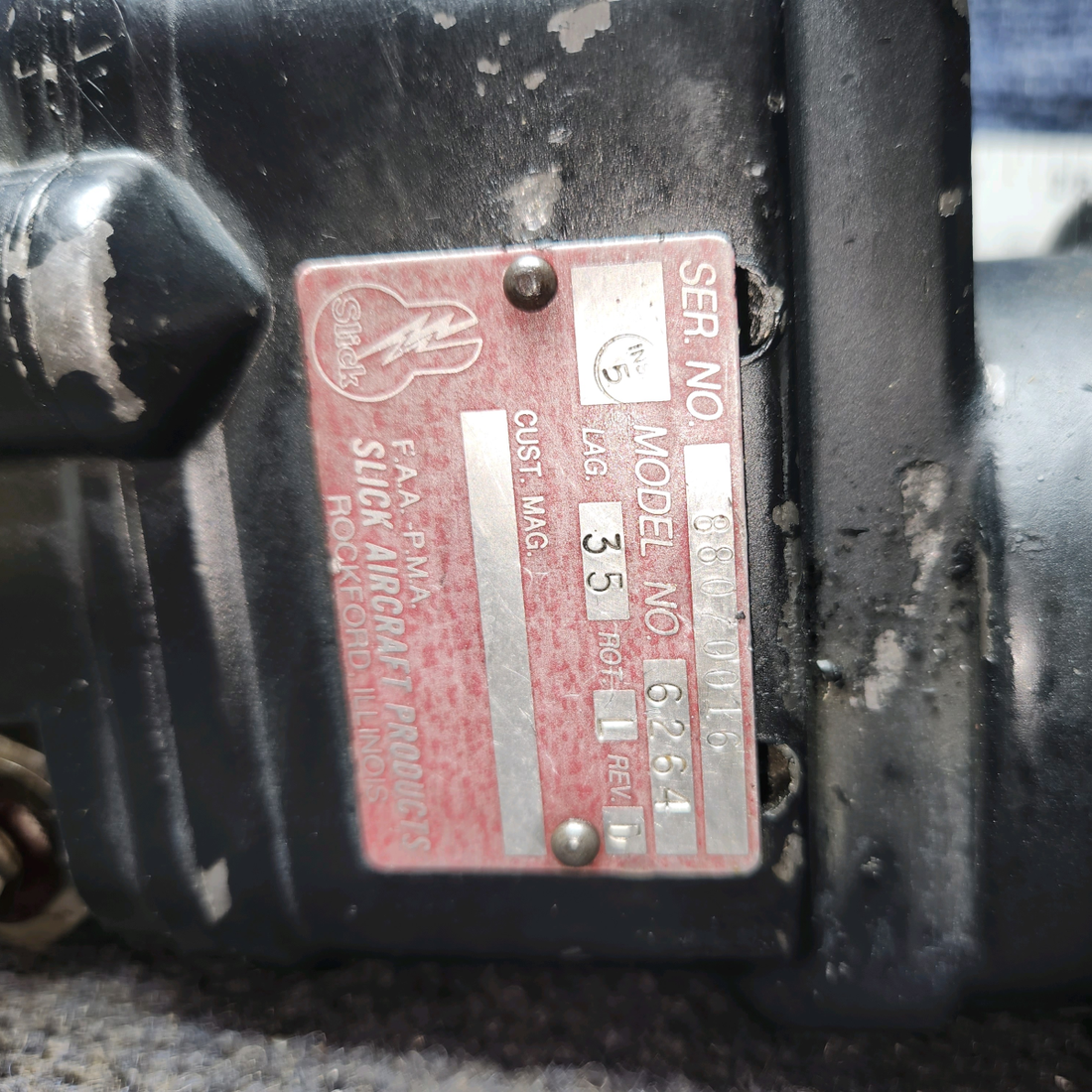Used aircraft parts for sale, 6264 Slick 6264 Cessna 172 Magneto with Impulse and Gear