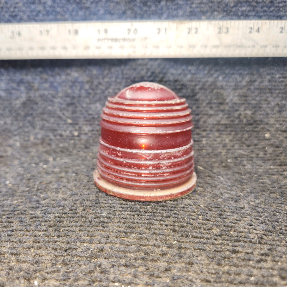 Used aircraft parts for sale, C17325 cessna 172N Flashing Beacon Glass Dome Red Lens