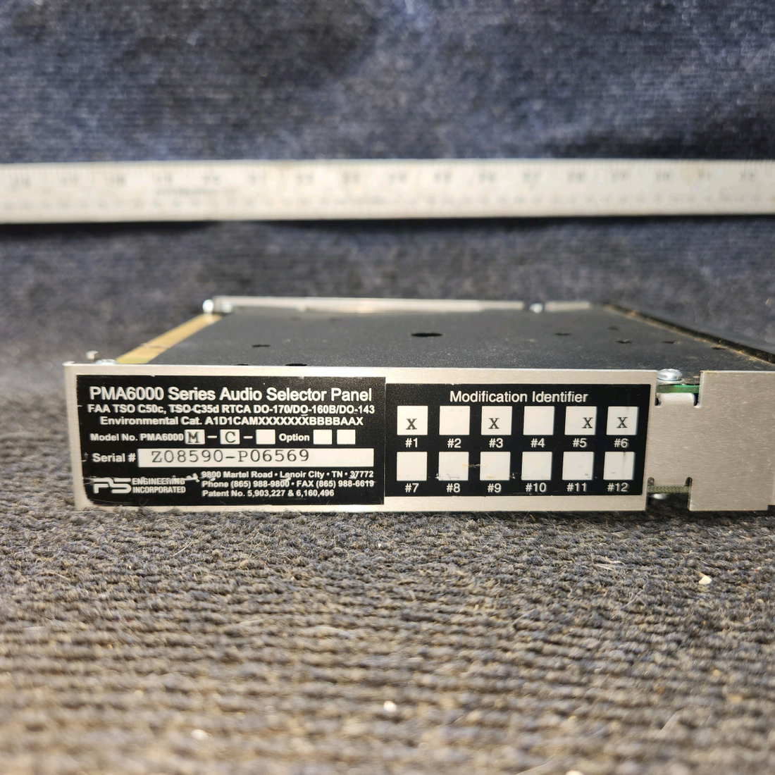 Used aircraft parts for sale, PMA6000M-C PS Engineering cessna 172N Audio Panel