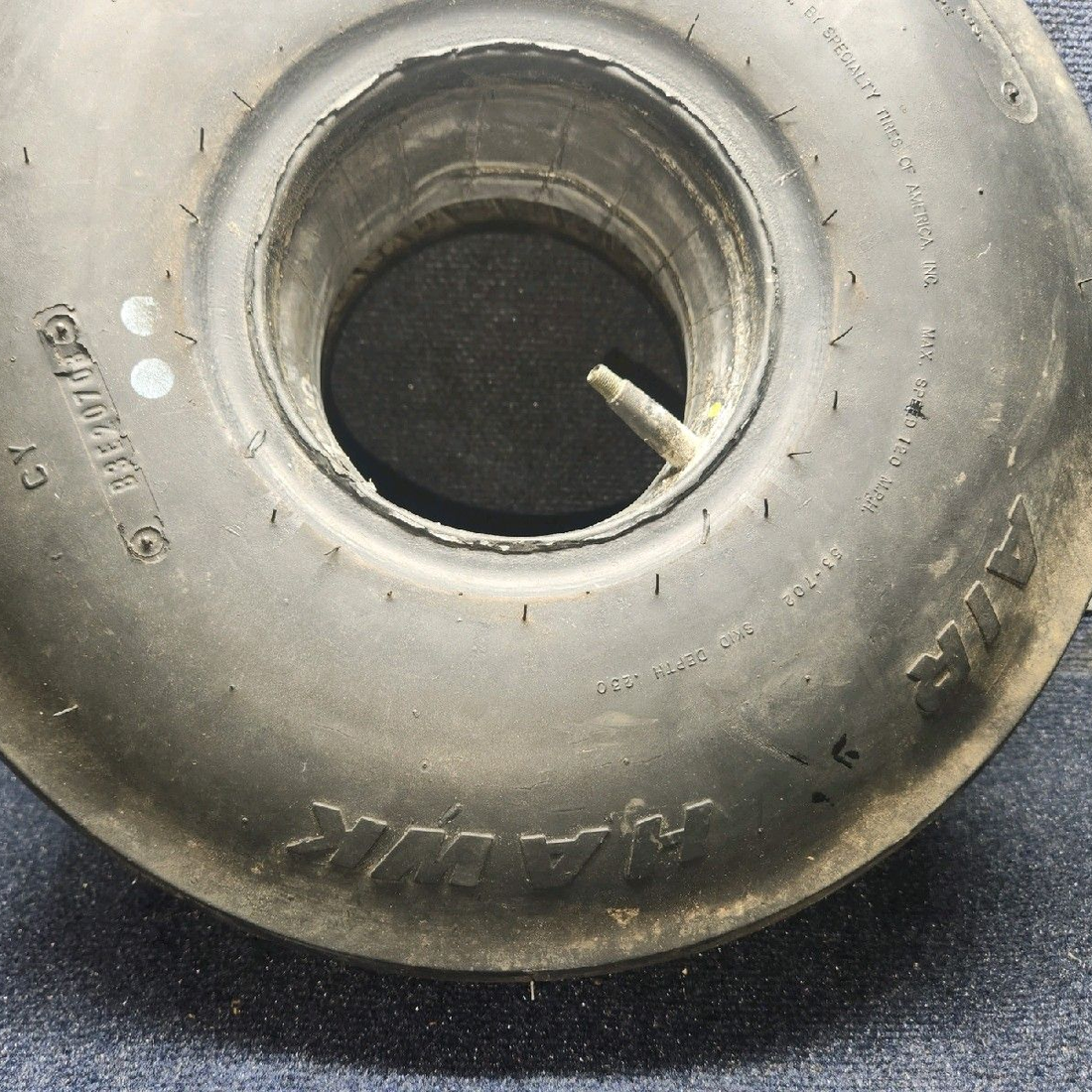 Used aircraft parts for sale, 30843 Air Hawk piper PA-28-181 6.00-6 4-Ply Type III Aircraft Tire with Tube
