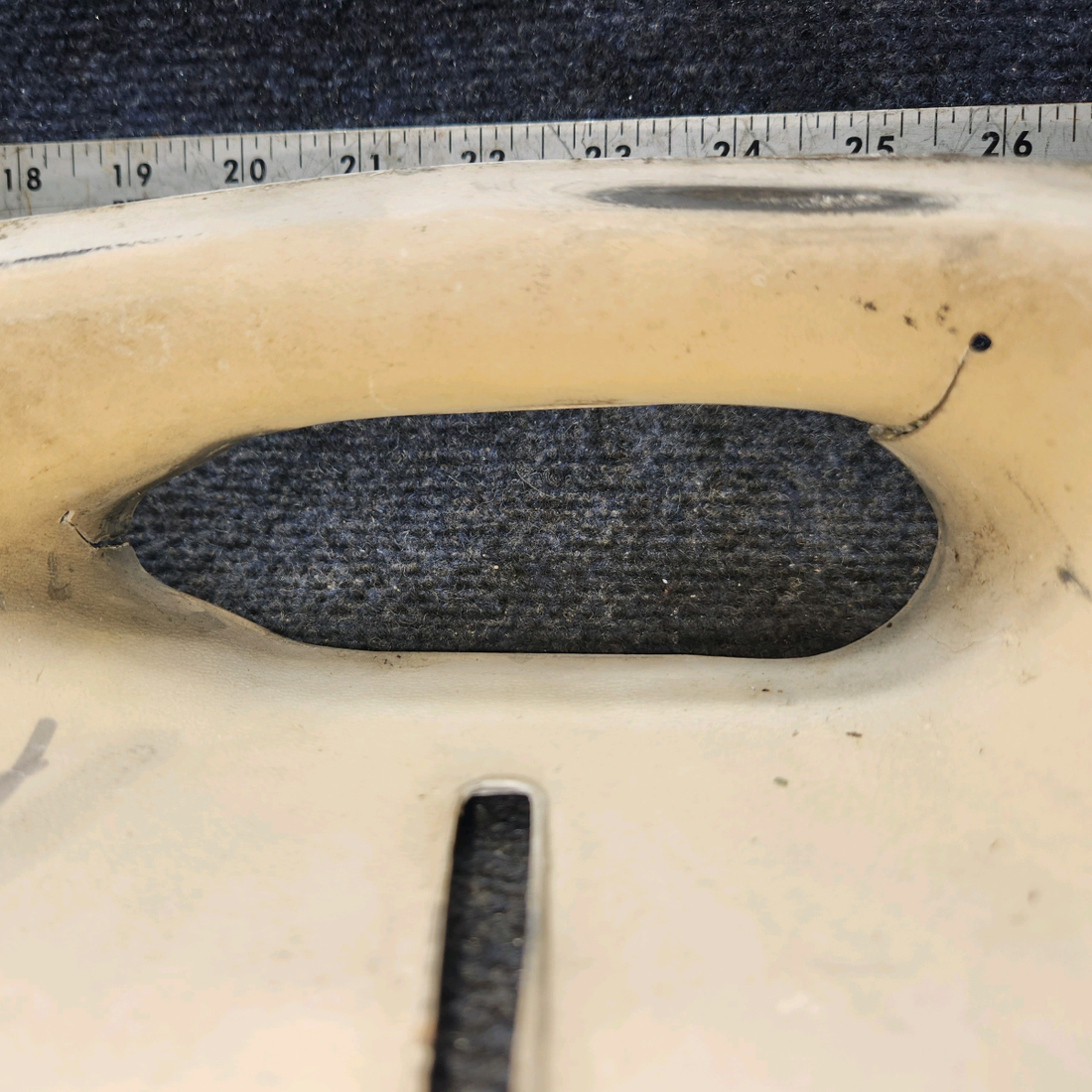 Used aircraft parts for sale, 0723605-4 Cessna 182G Wing Strut Upper Fairing RH (Worn Holes)