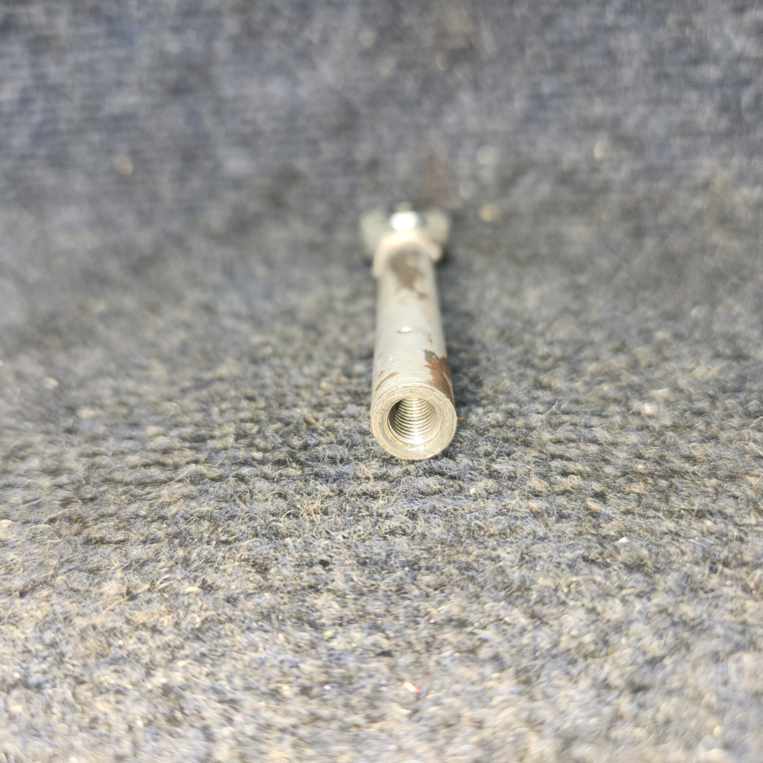 Used aircraft parts for sale, 169-820022-1 Beechcraft A24R Nose Gear Steering Rod - MISSING ONE EYEBOLT.