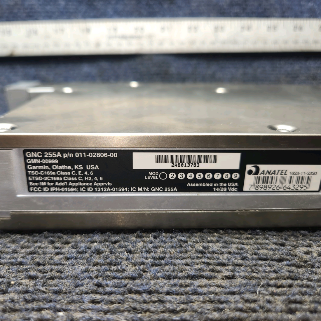 Used aircraft parts for sale, 011-02806-00 Garmin GNC 255A PIPER PA-24-250 Nav/Com with Built-In Glideslope