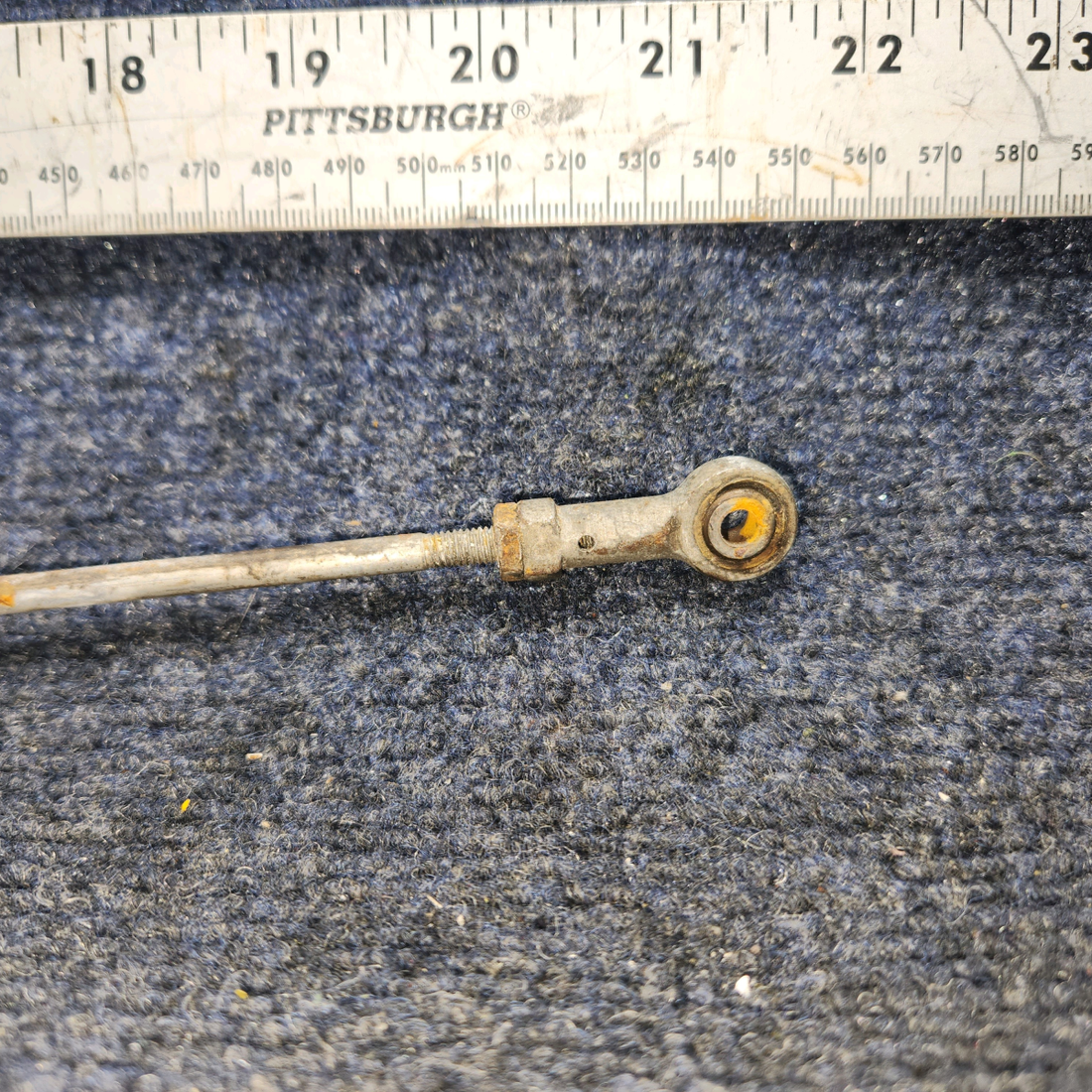 Used aircraft parts for sale, 169-940013-21 Beechcraft A24R Propeller Control Cable VERNIER (Length: 49-3/4") PLASTIC IS BROKE-SEE PHOTOS.