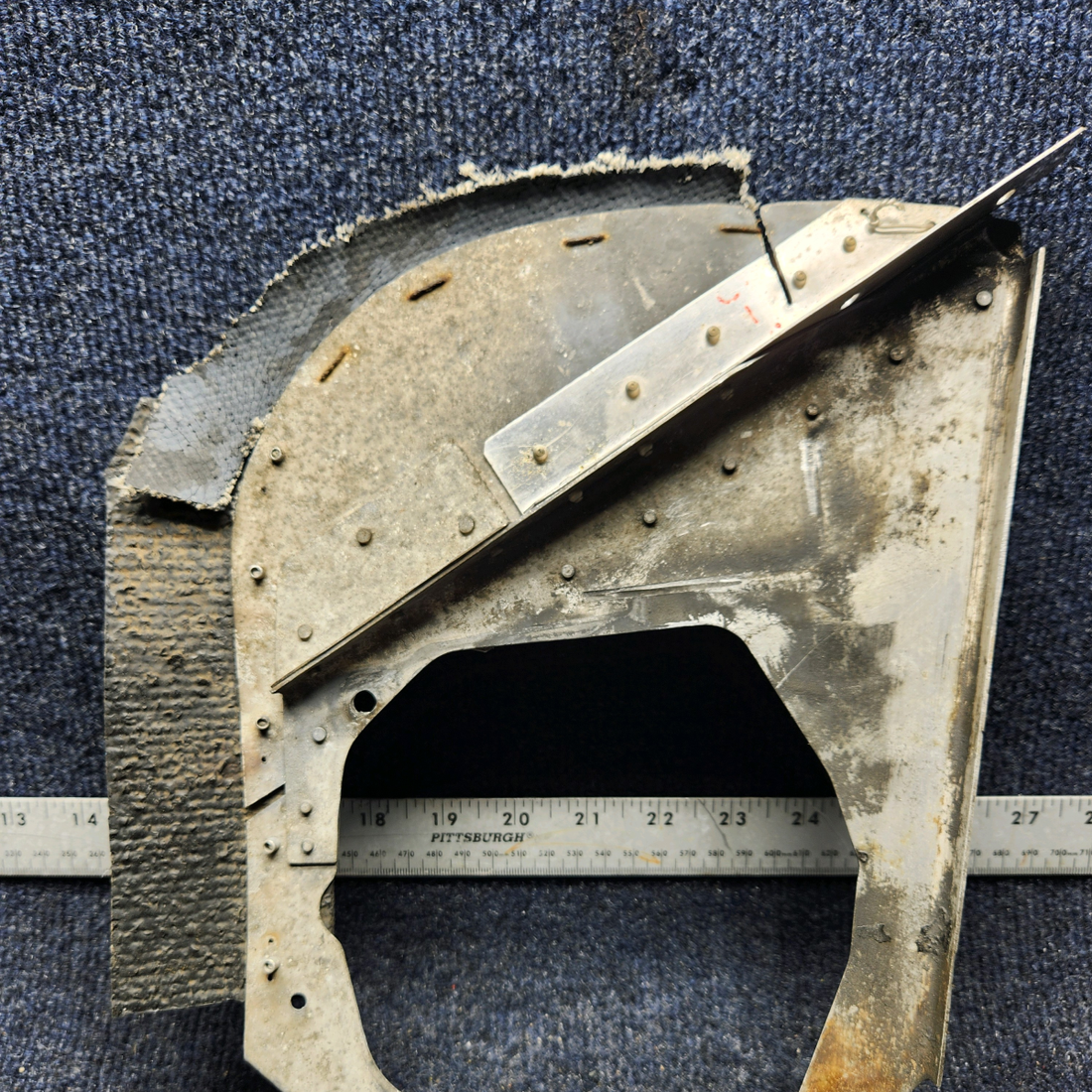 Used aircraft parts for sale, 63613-000 PIPER PA28-140 ENGINE BAFFLE ASSY LH SIDE FRONT