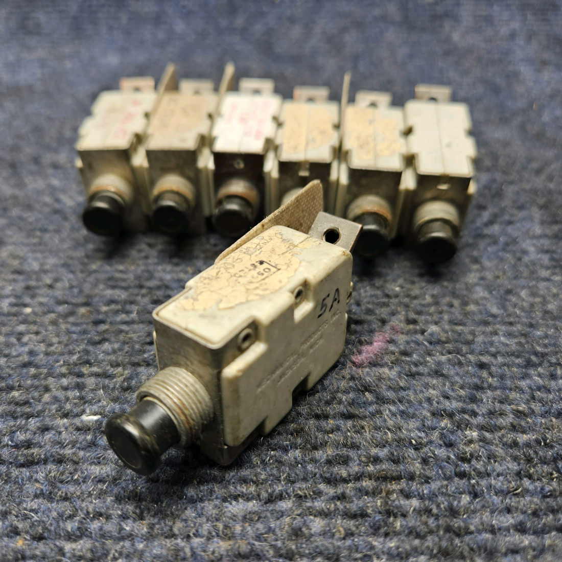 Used aircraft parts for sale, MS25244-5 Mechanical Products CIRCUIT BREAKER 5A "PRICE PER EACH"