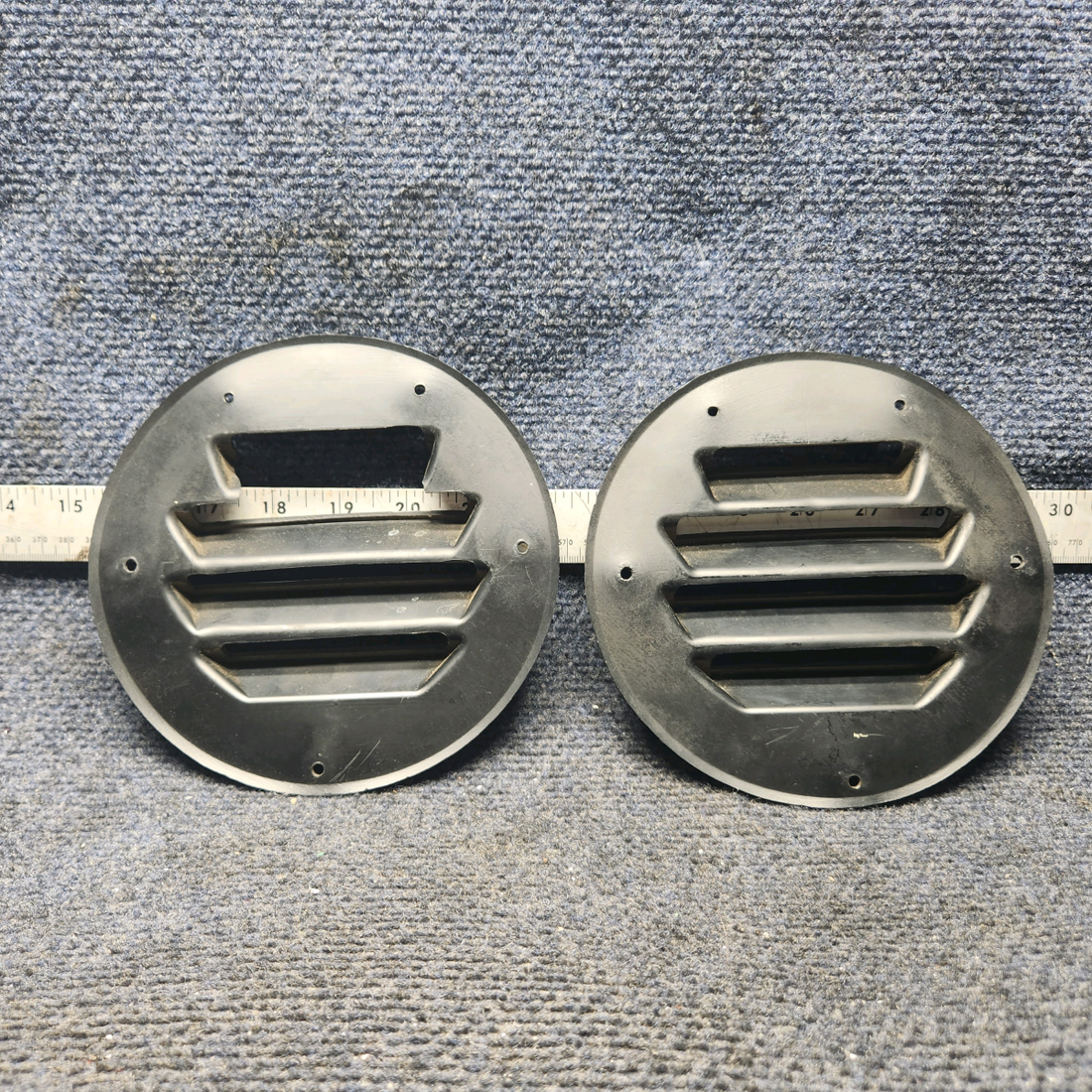 Used aircraft parts for sale, 66788-000 Piper PA28-140 Cabin Air Cover set of 2, 1 has damage.