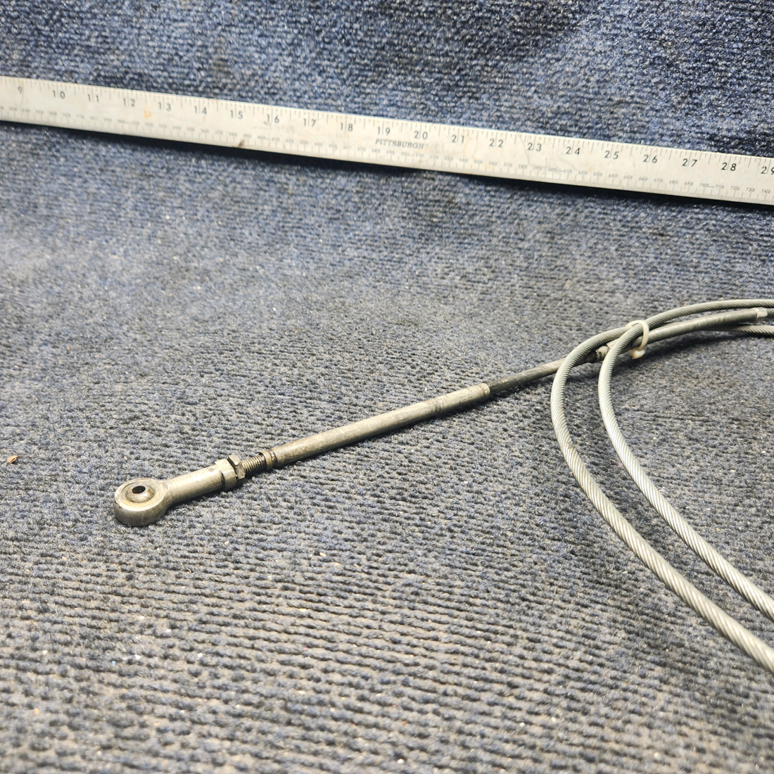 Used aircraft parts for sale, 50‑389010‑19 BEECHCRAFT 95-55B Mixture Control Push/Pull Cable Assembly - LH 128"