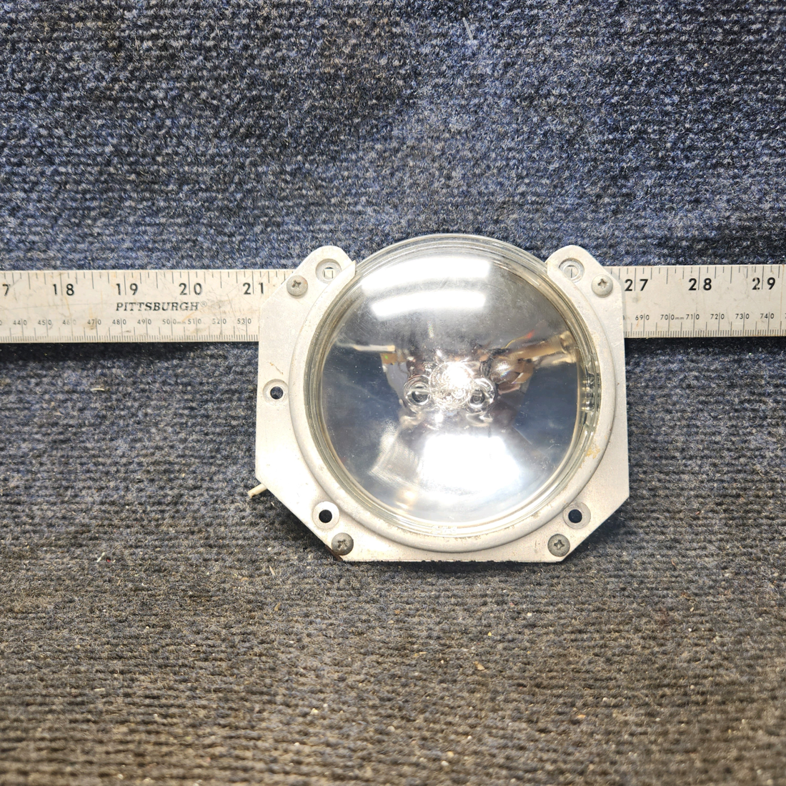 Used aircraft parts for sale, 0423542-6 Cessna 172F Landing Light Bracket Assembly with bulb