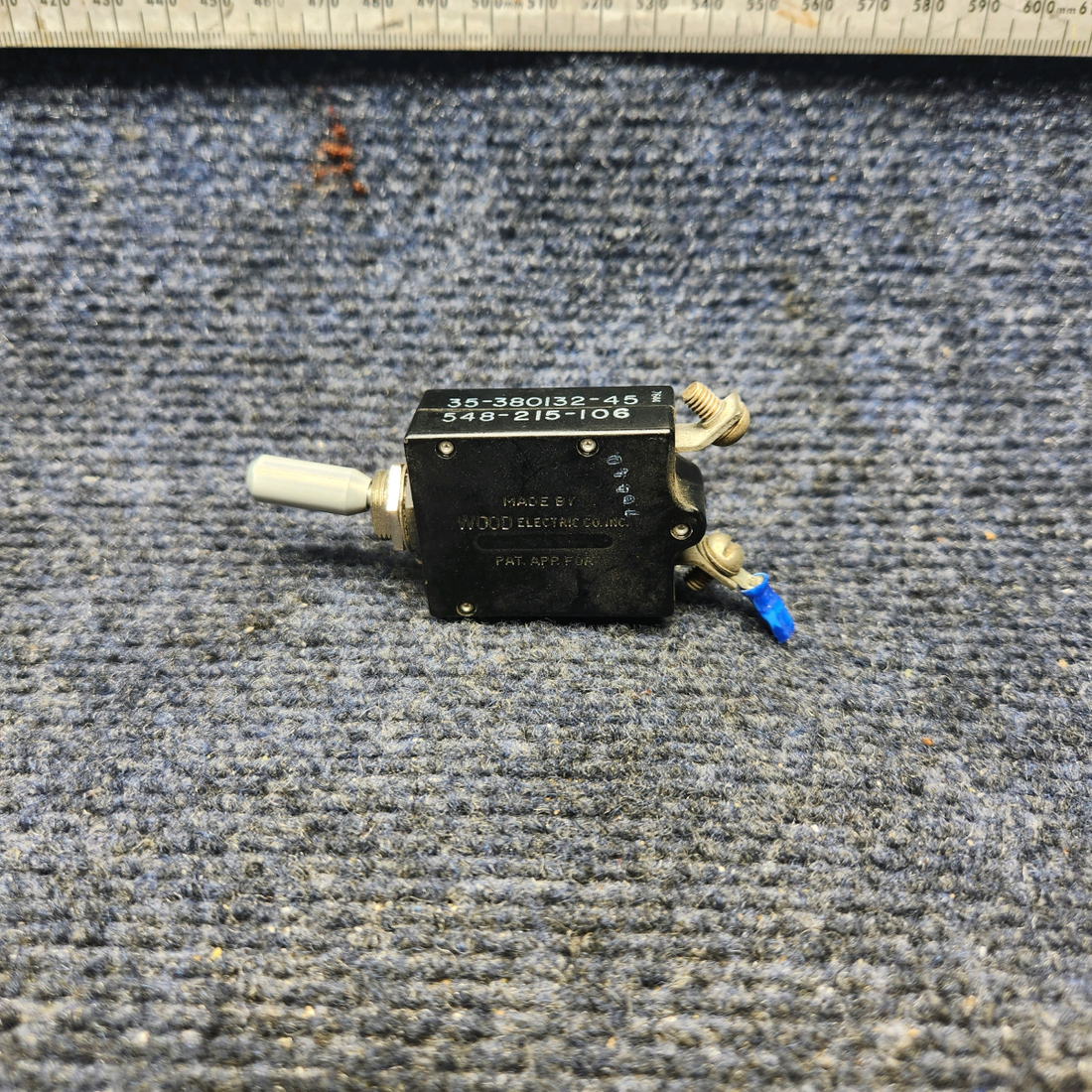 Used aircraft parts for sale, 35-380132-45 Beechcraft F33A WOOD TOGGLE SWITCH (15A)